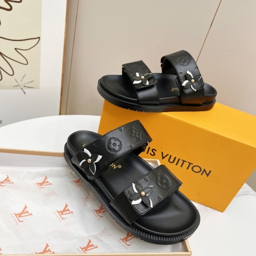 Cheap Louis Vuitton Slippers For Women #1236572 Replica Wholesale [$82.00 USD] [ITEM#1236572] on Replica Louis Vuitton Slippers