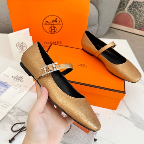 Cheap Hermes Flat Shoes For Women #1236586 Replica Wholesale [$98.00 USD] [ITEM#1236586] on Replica Hermes Flat Shoes