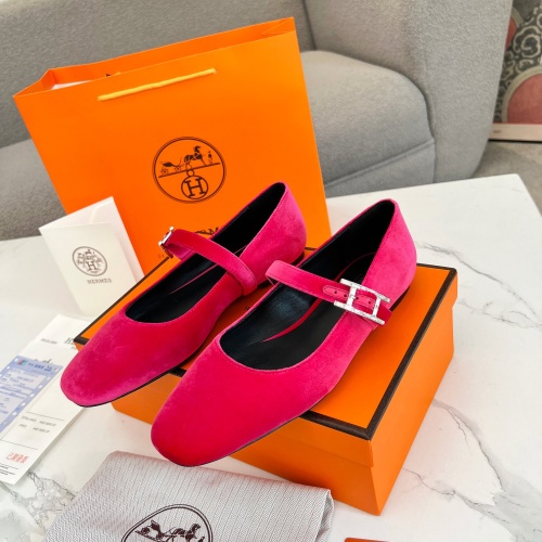 Cheap Hermes Flat Shoes For Women #1236592 Replica Wholesale [$98.00 USD] [ITEM#1236592] on Replica Hermes Flat Shoes