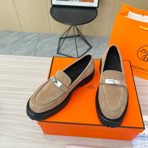 Cheap Hermes Leather Shoes For Women #1236604 Replica Wholesale [$102.00 USD] [ITEM#1236604] on Replica Hermes Leather Shoes