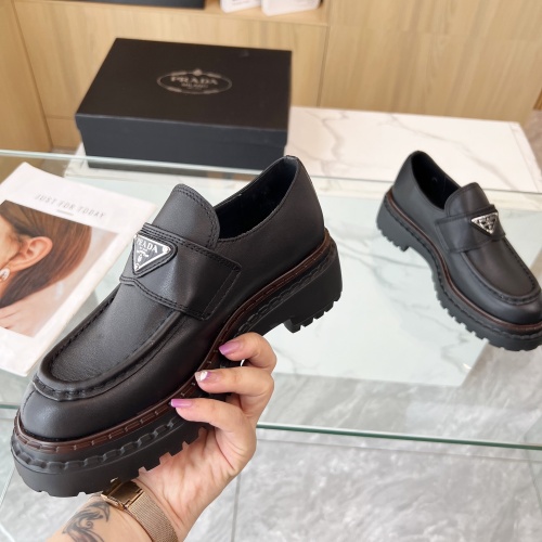 Cheap Prada Leather Shoes For Women #1236640 Replica Wholesale [$102.00 USD] [ITEM#1236640] on Replica Prada Leather Shoes