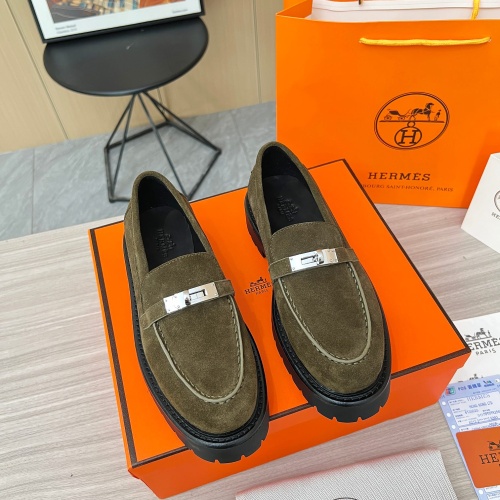 Cheap Hermes Leather Shoes For Women #1236668 Replica Wholesale [$102.00 USD] [ITEM#1236668] on Replica Hermes Leather Shoes