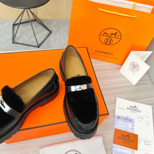 Cheap Hermes Leather Shoes For Women #1236669 Replica Wholesale [$102.00 USD] [ITEM#1236669] on Replica Hermes Leather Shoes