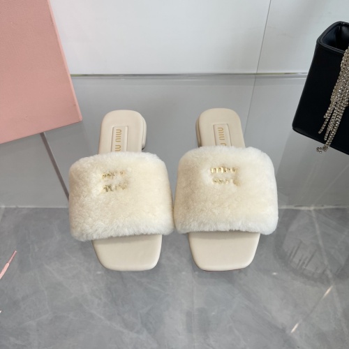 Cheap MIU MIU Slippers For Women #1236673 Replica Wholesale [$96.00 USD] [ITEM#1236673] on Replica MIU MIU Slippers