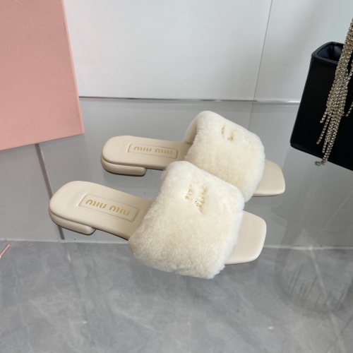 Cheap MIU MIU Slippers For Women #1236673 Replica Wholesale [$96.00 USD] [ITEM#1236673] on Replica MIU MIU Slippers