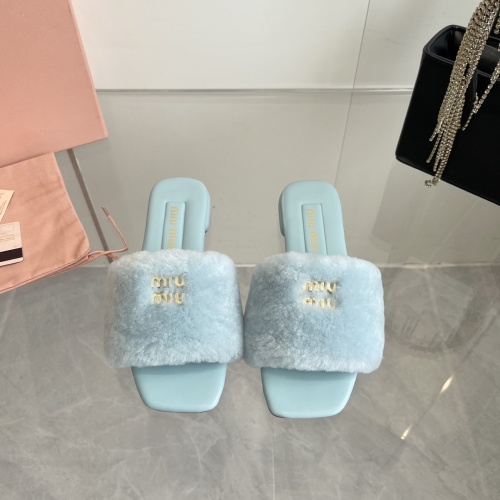 Cheap MIU MIU Slippers For Women #1236674 Replica Wholesale [$96.00 USD] [ITEM#1236674] on Replica MIU MIU Slippers