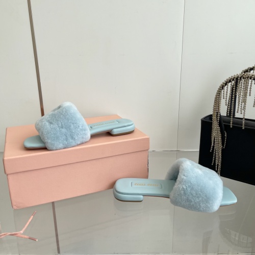 Cheap MIU MIU Slippers For Women #1236674 Replica Wholesale [$96.00 USD] [ITEM#1236674] on Replica MIU MIU Slippers