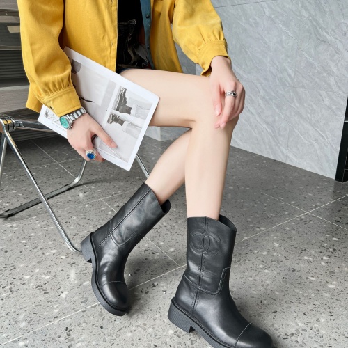 Cheap Chanel Boots For Women #1236702 Replica Wholesale [$108.00 USD] [ITEM#1236702] on Replica Chanel Boots