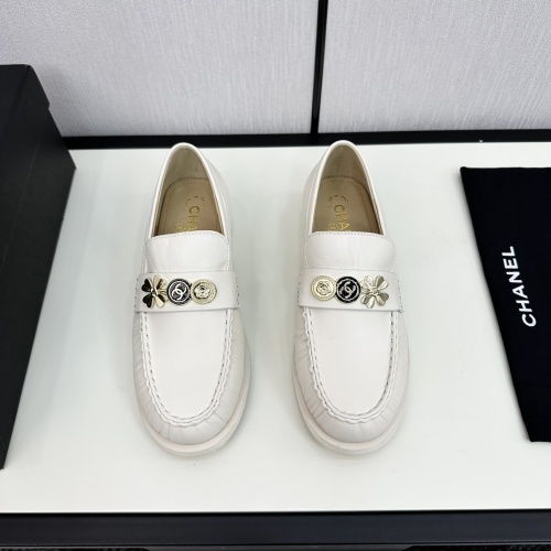 Cheap Chanel Leather Shoes For Women #1236718 Replica Wholesale [$115.00 USD] [ITEM#1236718] on Replica Chanel Leather Shoes