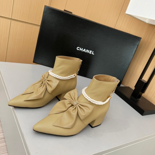 Cheap Chanel Boots For Women #1236742 Replica Wholesale [$115.00 USD] [ITEM#1236742] on Replica Chanel Boots