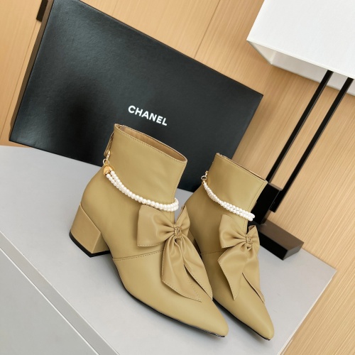 Cheap Chanel Boots For Women #1236742 Replica Wholesale [$115.00 USD] [ITEM#1236742] on Replica Chanel Boots