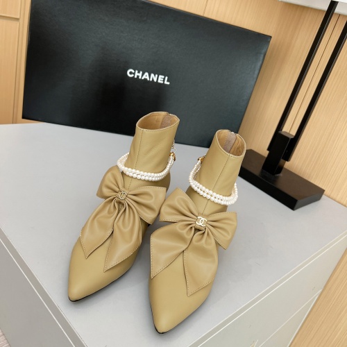 Cheap Chanel Boots For Women #1236742 Replica Wholesale [$115.00 USD] [ITEM#1236742] on Replica Chanel Boots