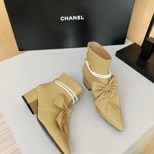 Cheap Chanel Boots For Women #1236742 Replica Wholesale [$115.00 USD] [ITEM#1236742] on Replica Chanel Boots