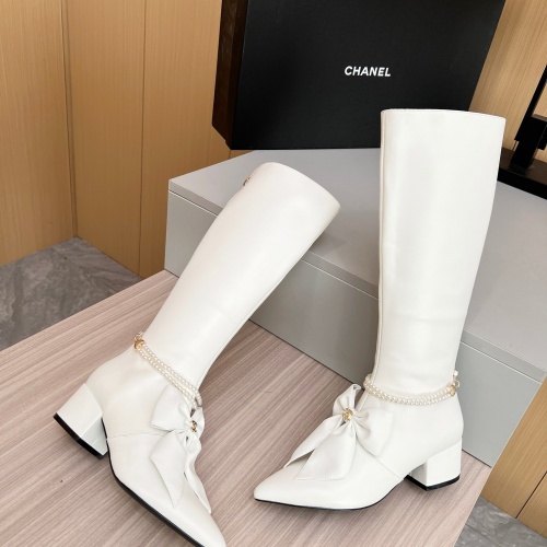 Cheap Chanel Boots For Women #1236745 Replica Wholesale [$150.00 USD] [ITEM#1236745] on Replica Chanel Boots