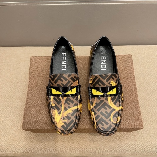 Cheap Fendi Leather Shoes For Men #1236878 Replica Wholesale [$68.00 USD] [ITEM#1236878] on Replica Fendi Leather Shoes