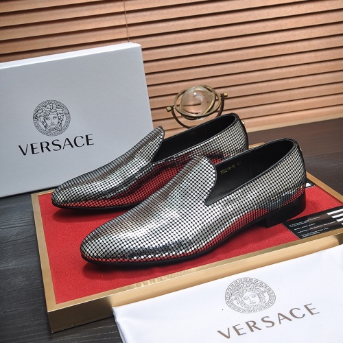 Cheap Versace Leather Shoes For Men #1236922 Replica Wholesale [$85.00 USD] [ITEM#1236922] on Replica Versace Leather Shoes