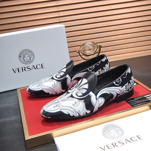 Cheap Versace Leather Shoes For Men #1236925 Replica Wholesale [$85.00 USD] [ITEM#1236925] on Replica Versace Leather Shoes