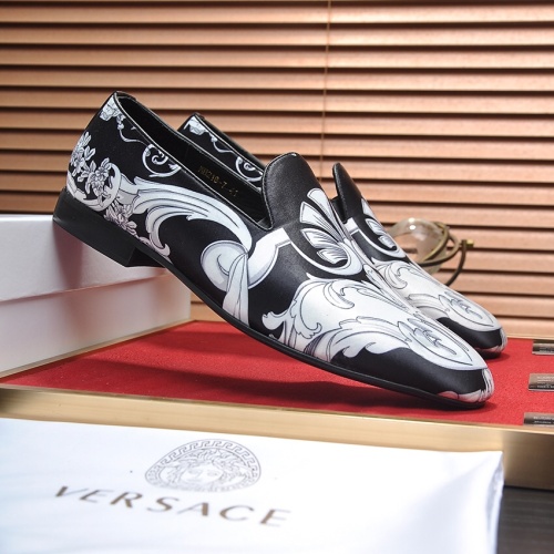 Cheap Versace Leather Shoes For Men #1236925 Replica Wholesale [$85.00 USD] [ITEM#1236925] on Replica Versace Leather Shoes