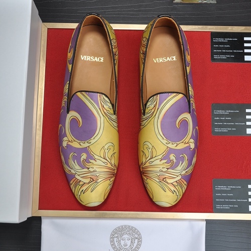 Cheap Versace Leather Shoes For Men #1236926 Replica Wholesale [$85.00 USD] [ITEM#1236926] on Replica Versace Leather Shoes