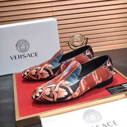 Cheap Versace Leather Shoes For Men #1236927 Replica Wholesale [$85.00 USD] [ITEM#1236927] on Replica Versace Leather Shoes