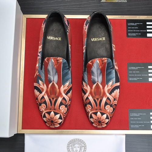 Cheap Versace Leather Shoes For Men #1236927 Replica Wholesale [$85.00 USD] [ITEM#1236927] on Replica Versace Leather Shoes