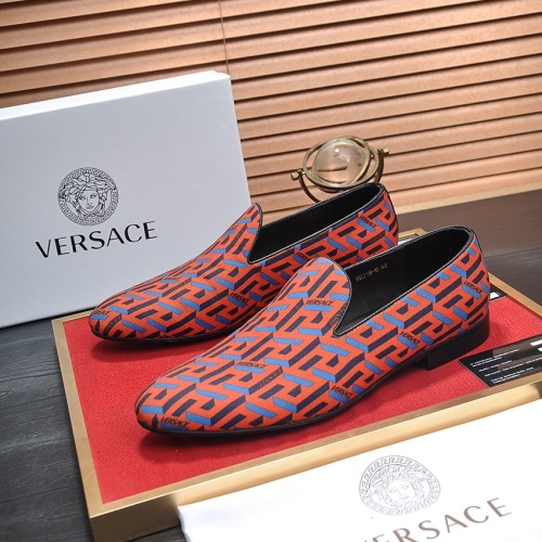 Cheap Versace Leather Shoes For Men #1236929 Replica Wholesale [$85.00 USD] [ITEM#1236929] on Replica Versace Leather Shoes