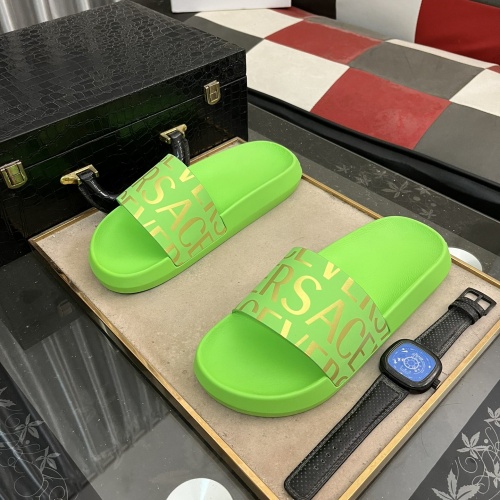 Cheap Versace Slippers For Men #1237169 Replica Wholesale [$45.00 USD] [ITEM#1237169] on Replica Versace Slippers