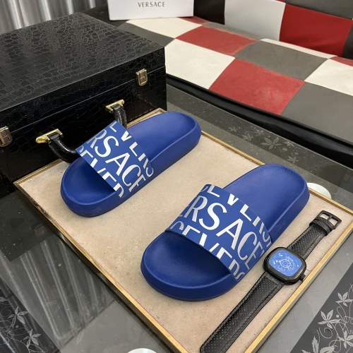 Cheap Versace Slippers For Men #1237170 Replica Wholesale [$45.00 USD] [ITEM#1237170] on Replica Versace Slippers