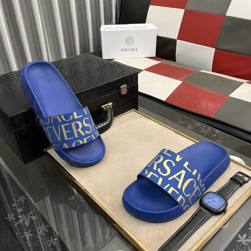 Cheap Versace Slippers For Men #1237171 Replica Wholesale [$45.00 USD] [ITEM#1237171] on Replica Versace Slippers