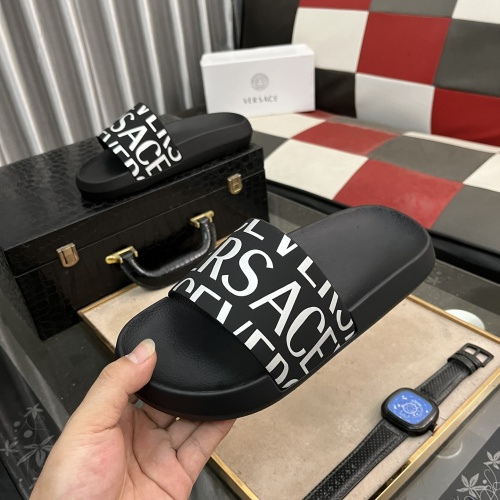 Cheap Versace Slippers For Men #1237174 Replica Wholesale [$45.00 USD] [ITEM#1237174] on Replica Versace Slippers