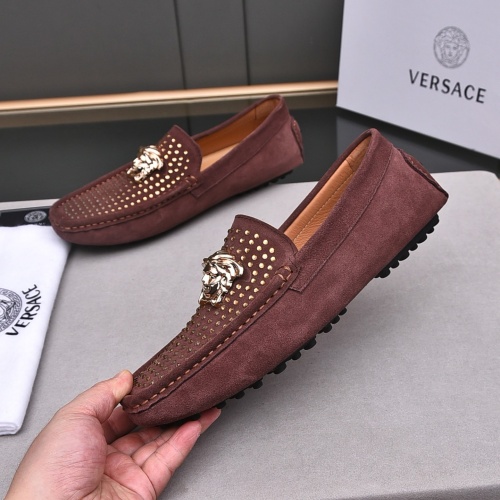 Cheap Versace Leather Shoes For Men #1237188 Replica Wholesale [$76.00 USD] [ITEM#1237188] on Replica Versace Leather Shoes