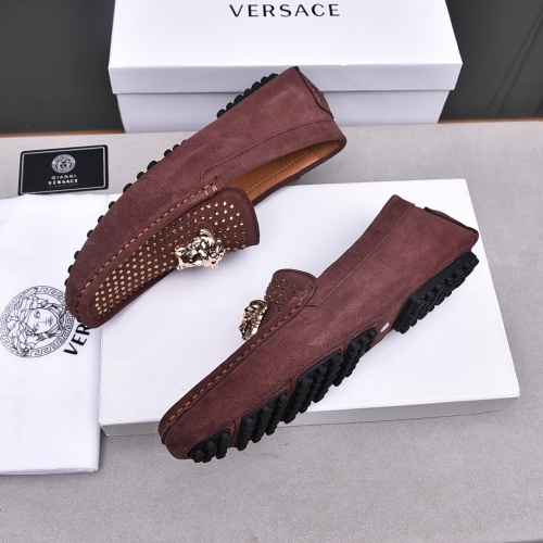 Cheap Versace Leather Shoes For Men #1237188 Replica Wholesale [$76.00 USD] [ITEM#1237188] on Replica Versace Leather Shoes