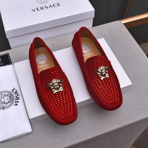 Cheap Versace Leather Shoes For Men #1237191 Replica Wholesale [$76.00 USD] [ITEM#1237191] on Replica Versace Leather Shoes