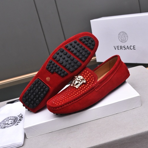 Cheap Versace Leather Shoes For Men #1237191 Replica Wholesale [$76.00 USD] [ITEM#1237191] on Replica Versace Leather Shoes