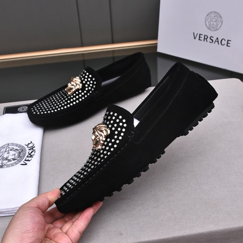 Cheap Versace Leather Shoes For Men #1237198 Replica Wholesale [$76.00 USD] [ITEM#1237198] on Replica Versace Leather Shoes