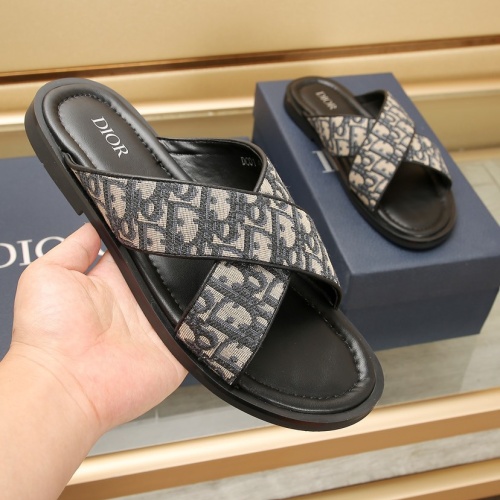 Cheap Christian Dior Slippers For Men #1237211 Replica Wholesale [$72.00 USD] [ITEM#1237211] on Replica Christian Dior Slippers