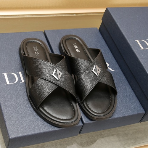 Cheap Christian Dior Slippers For Men #1237219 Replica Wholesale [$72.00 USD] [ITEM#1237219] on Replica Christian Dior Slippers