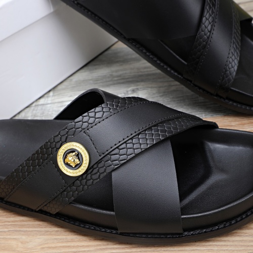 Cheap Versace Slippers For Men #1237303 Replica Wholesale [$56.00 USD] [ITEM#1237303] on Replica Versace Slippers