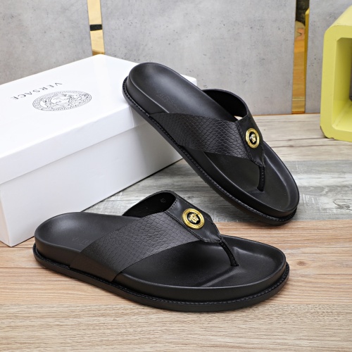 Cheap Versace Slippers For Men #1237304 Replica Wholesale [$56.00 USD] [ITEM#1237304] on Replica Versace Slippers