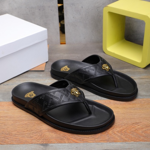 Cheap Versace Slippers For Men #1237306 Replica Wholesale [$56.00 USD] [ITEM#1237306] on Replica Versace Slippers