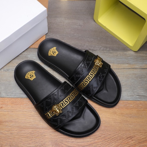 Cheap Versace Slippers For Men #1237308 Replica Wholesale [$56.00 USD] [ITEM#1237308] on Replica Versace Slippers