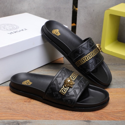 Cheap Versace Slippers For Men #1237308 Replica Wholesale [$56.00 USD] [ITEM#1237308] on Replica Versace Slippers