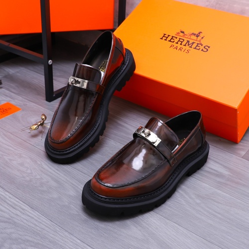 Cheap Hermes Leather Shoes For Men #1237311 Replica Wholesale [$118.00 USD] [ITEM#1237311] on Replica Hermes Leather Shoes