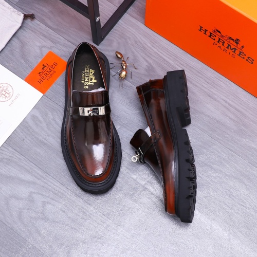 Cheap Hermes Leather Shoes For Men #1237311 Replica Wholesale [$118.00 USD] [ITEM#1237311] on Replica Hermes Leather Shoes