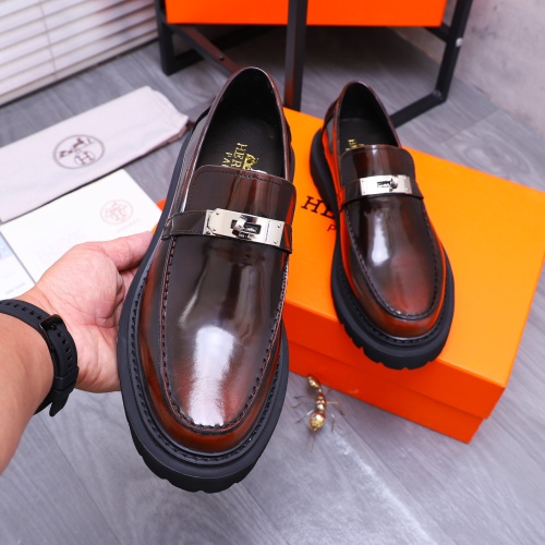 Cheap Hermes Leather Shoes For Men #1237311 Replica Wholesale [$118.00 USD] [ITEM#1237311] on Replica Hermes Leather Shoes