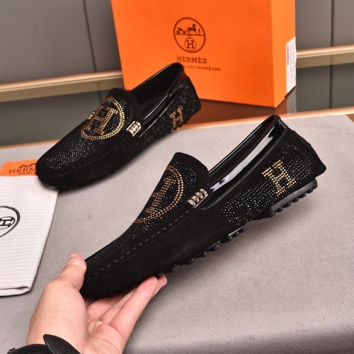 Cheap Hermes Leather Shoes For Men #1237485 Replica Wholesale [$76.00 USD] [ITEM#1237485] on Replica Hermes Leather Shoes