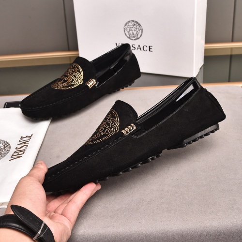 Cheap Versace Leather Shoes For Men #1237486 Replica Wholesale [$76.00 USD] [ITEM#1237486] on Replica Versace Leather Shoes