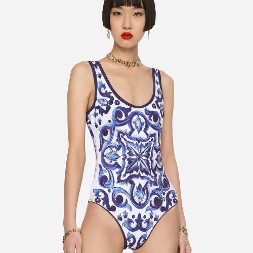 Cheap Dolce &amp; Gabbana Bathing Suits Sleeveless For Women #1237593 Replica Wholesale [$41.00 USD] [ITEM#1237593] on Replica Dolce &amp; Gabbana Bathing Suits