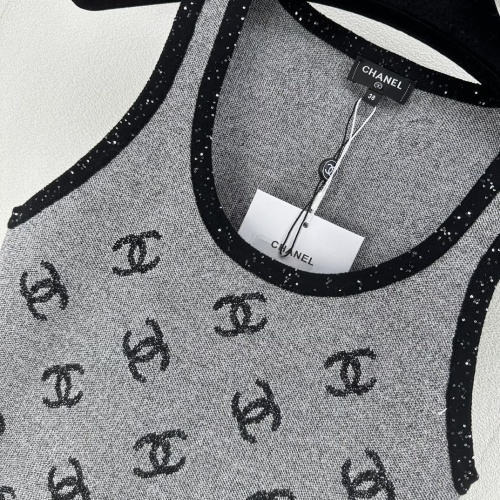 Cheap Chanel T-Shirts Sleeveless For Women #1237733 Replica Wholesale [$88.00 USD] [ITEM#1237733] on Replica Chanel T-Shirts