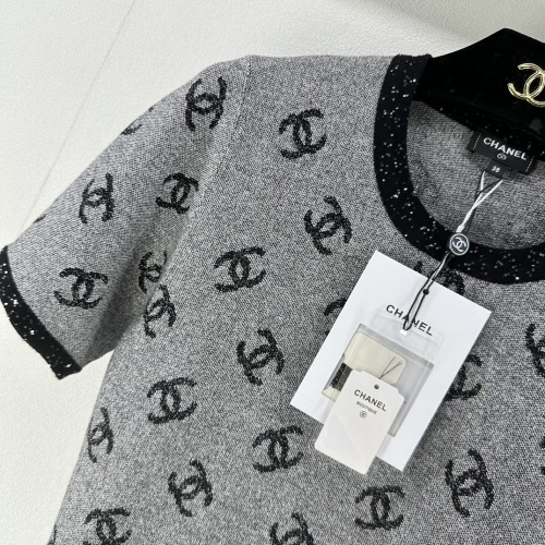 Cheap Chanel T-Shirts Short Sleeved For Women #1237736 Replica Wholesale [$88.00 USD] [ITEM#1237736] on Replica Chanel T-Shirts